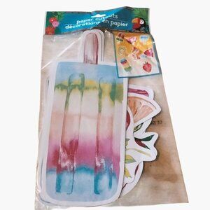 Popsicle Fruit Die Cut Watercolor Paper Decorations Summer Party